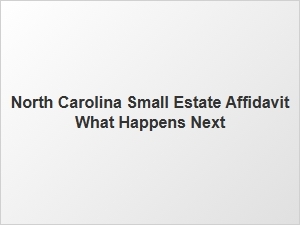 North Carolina Small Estate Affidavit Next Steps